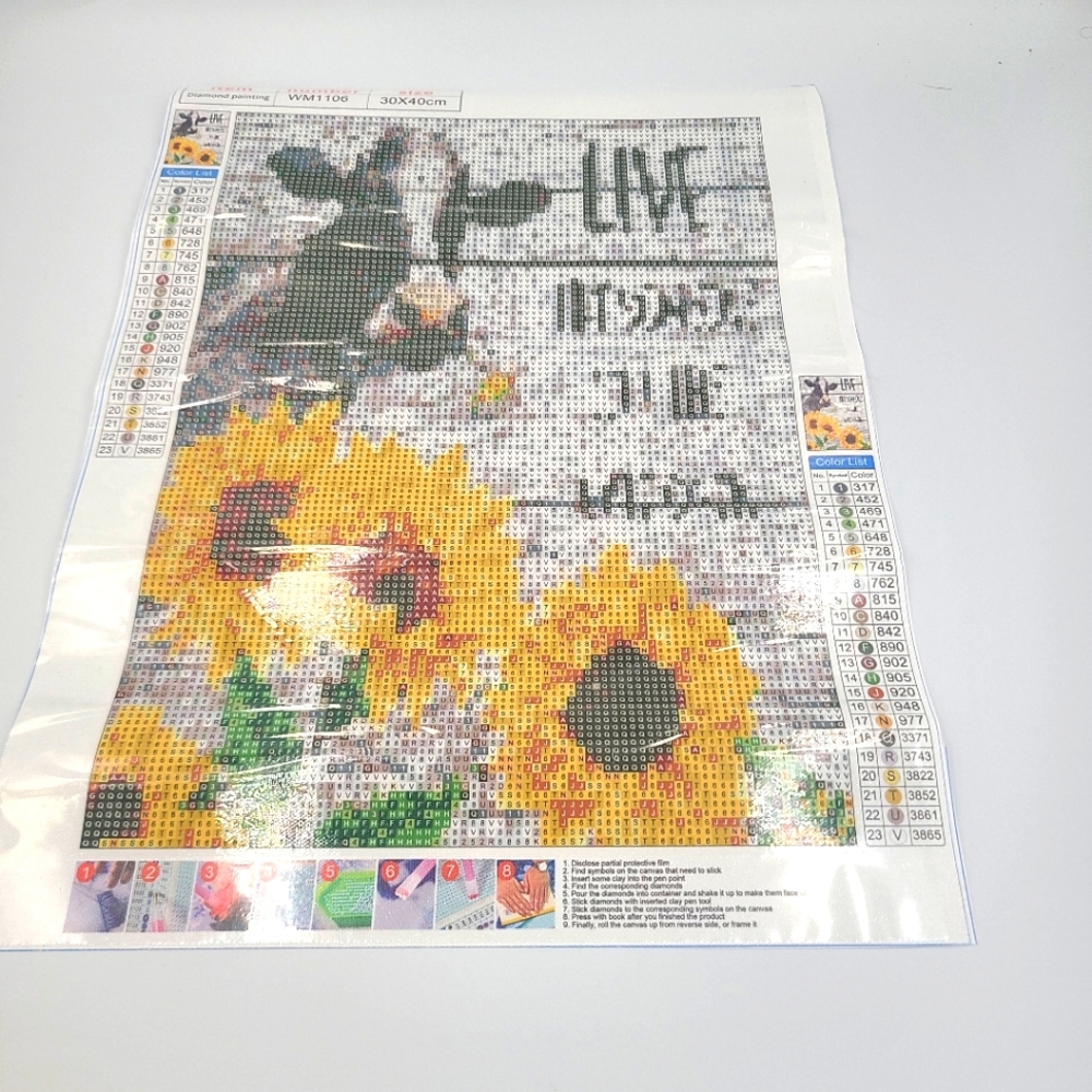 2/20 BN Cow & sunflowers diamond art 30 x 40 cm